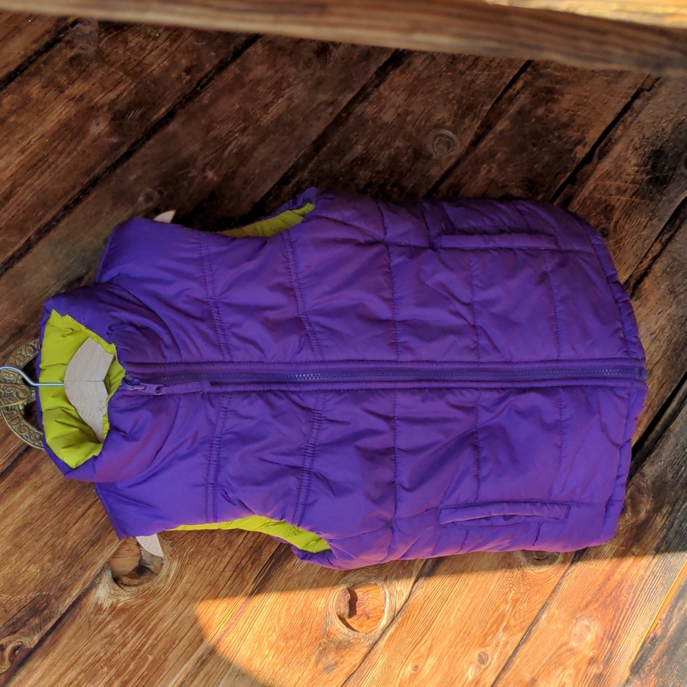 Purple & green vest polyester fill size 8